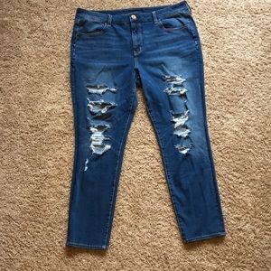 High Rise Super Stretch Distressed Jegging
